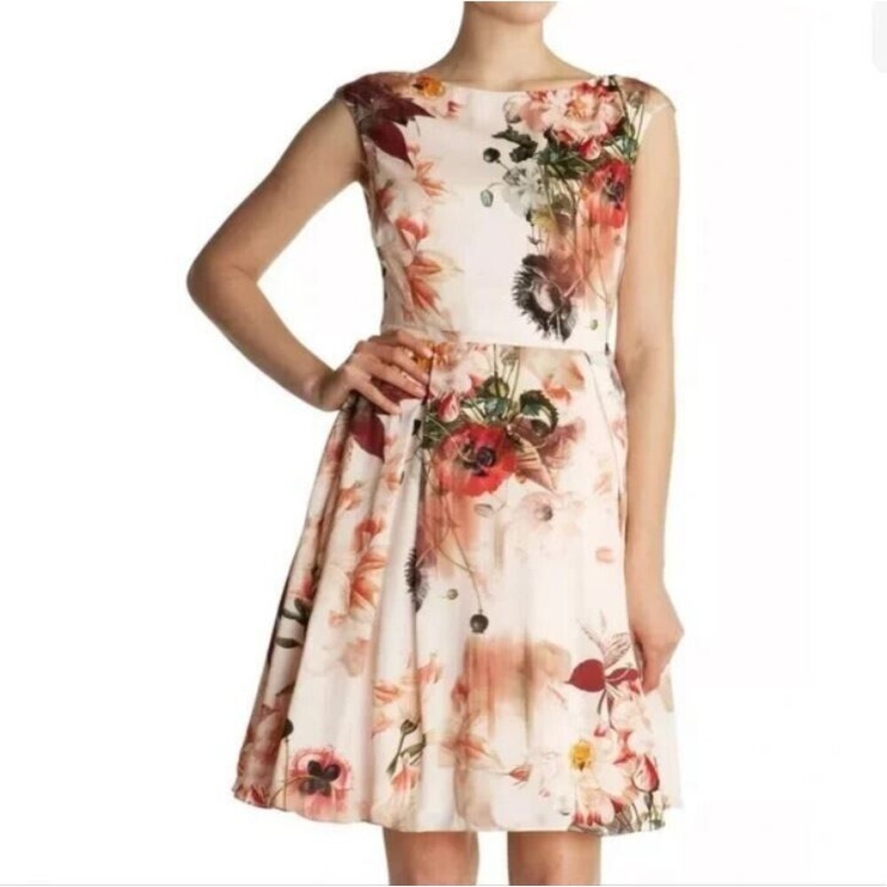 Ted Baker Rupin Opulent Bloom Floral Dress Ted sz 2 / US sz 6 Retro 50s Style